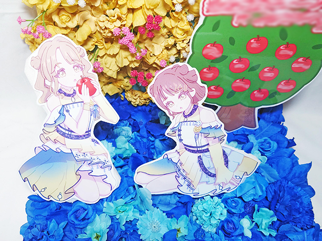 楽屋花アレンジ／水面イメージのフラワーステージ2／Yatsugi Flower Dye Lab（八ツ木フラワーダイラボ）